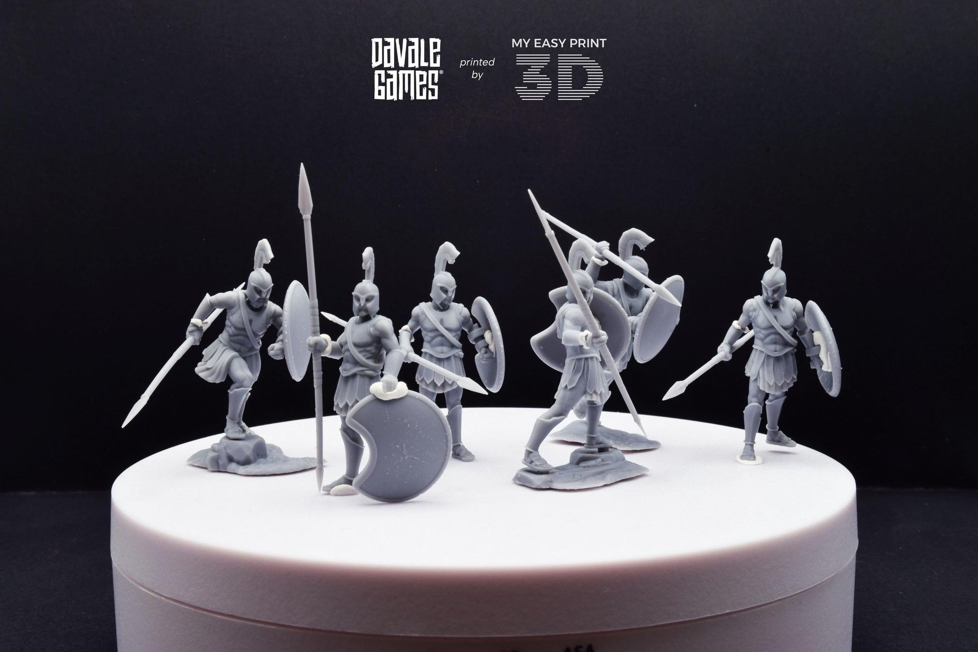 Hoplites with Spear and Shield - Foot - Mythology at Wars - Davale Games - Historical games - 3D Printed with high quality resin