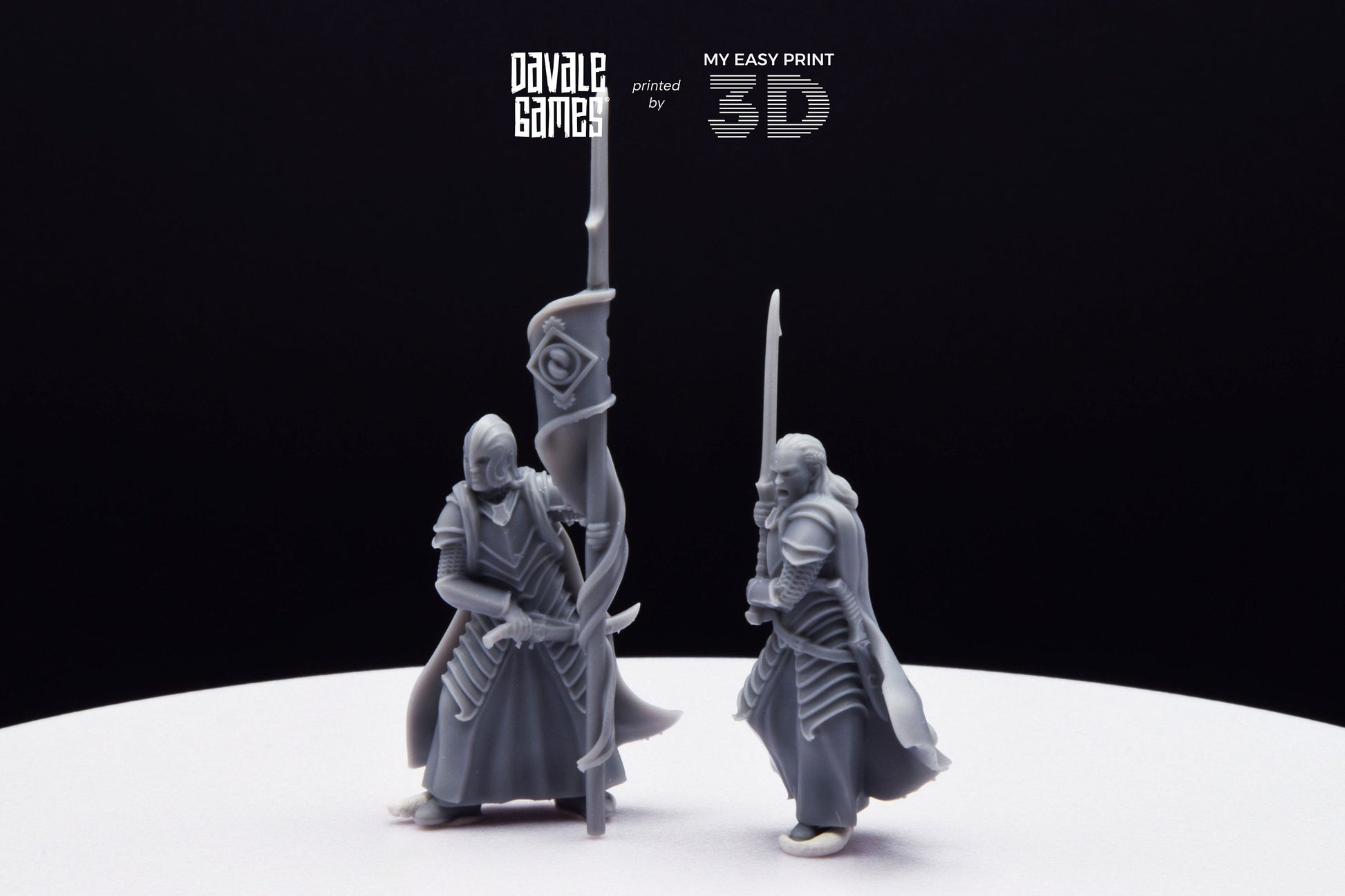 Bloody Elf Commander - Davale Games - 3D Printed with high quality resin for LOTR/D&D games