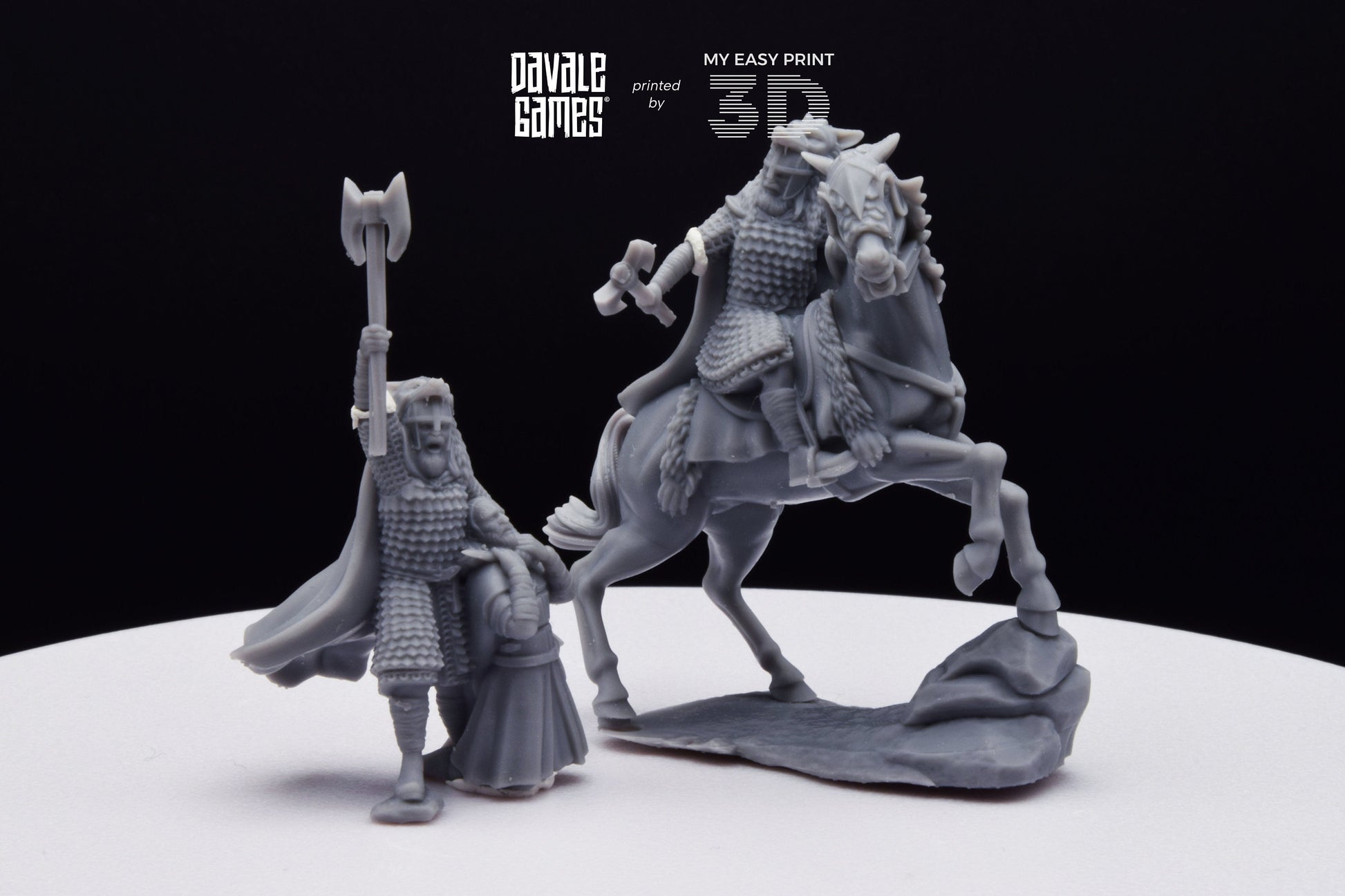 Lord Mountain The Wolf - Foot and Mounted - Davale Games - 3D Printed with high quality resin for LOTR/D&D games