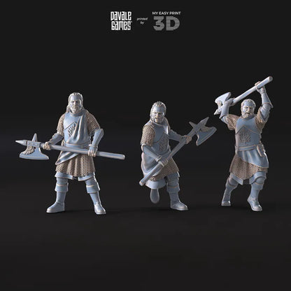 Mountaineers with Axe - White Swan - Davale Games - 3D Printed with high quality resin for LOTR/D&D games