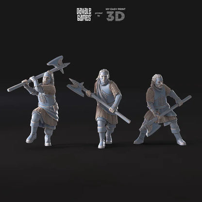 Mountaineers with Axe - White Swan - Davale Games - 3D Printed with high quality resin for LOTR/D&D games