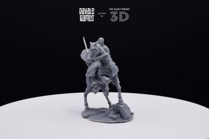 King of the Forest Elves on Horse - Davale Games - 3D Printed with high quality resin for LOTR/D&D games