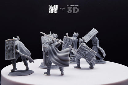 Dragon Army Elite with Sword and Shield - Davale Games - 3D Printed with high quality resin for LOTR/D&D games