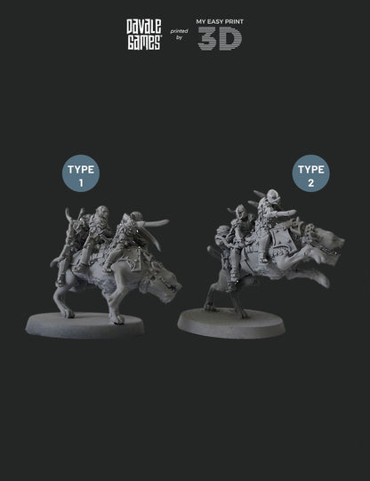 Goblin Rider - Davale Games - 3D Printed with high quality resin for LOTR/D&D games