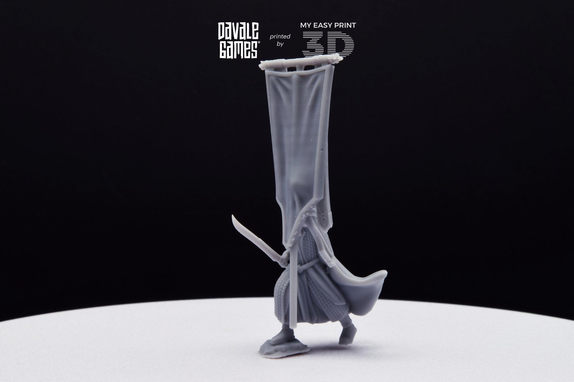 Armoured Wood Elf on Foot Banner 1 - Davale Games - 3D Printed with high quality resin for LOTR/D&D games