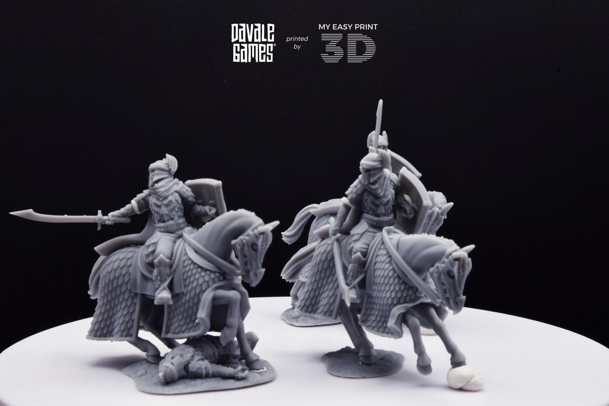 Dragon Army Elite on Horse - Davale Games - 3D Printed with high quality resin for LOTR/D&D games