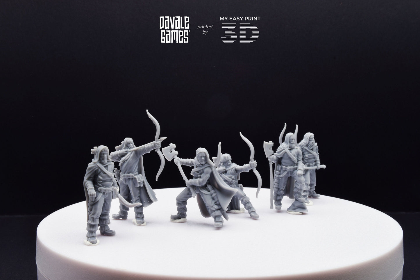 Bearmen on foot - Davale Games - 3D Printed with high quality resin for LOTR/D&D games