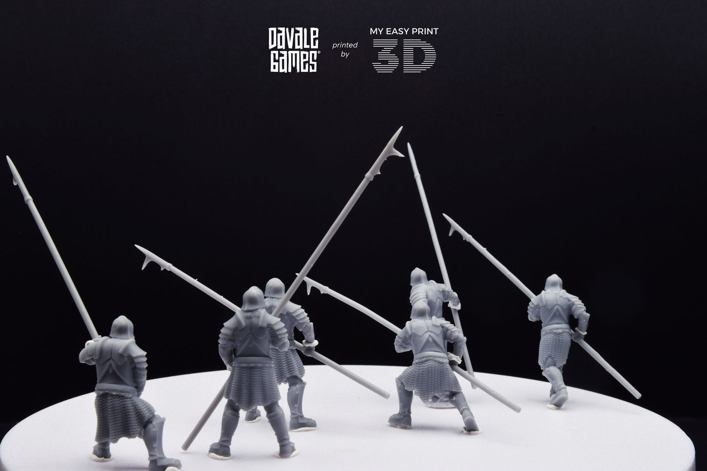 Blood-Handed with Long Spears - Davale Games - 3D Printed with high quality resin for LOTR/D&D games