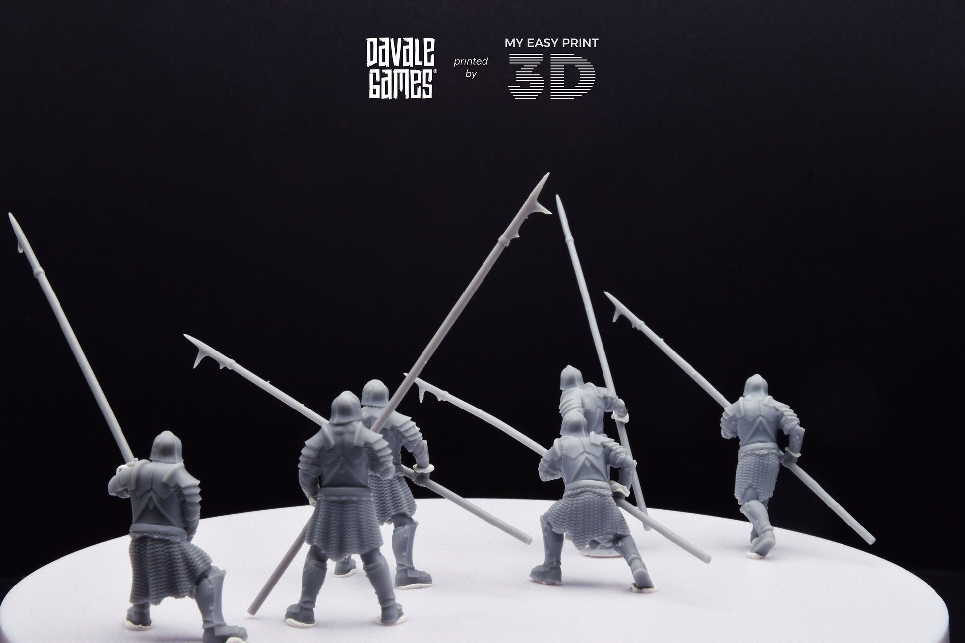 Blood-Handed with Long Spears - Davale Games - 3D Printed with high quality resin for LOTR/D&D games