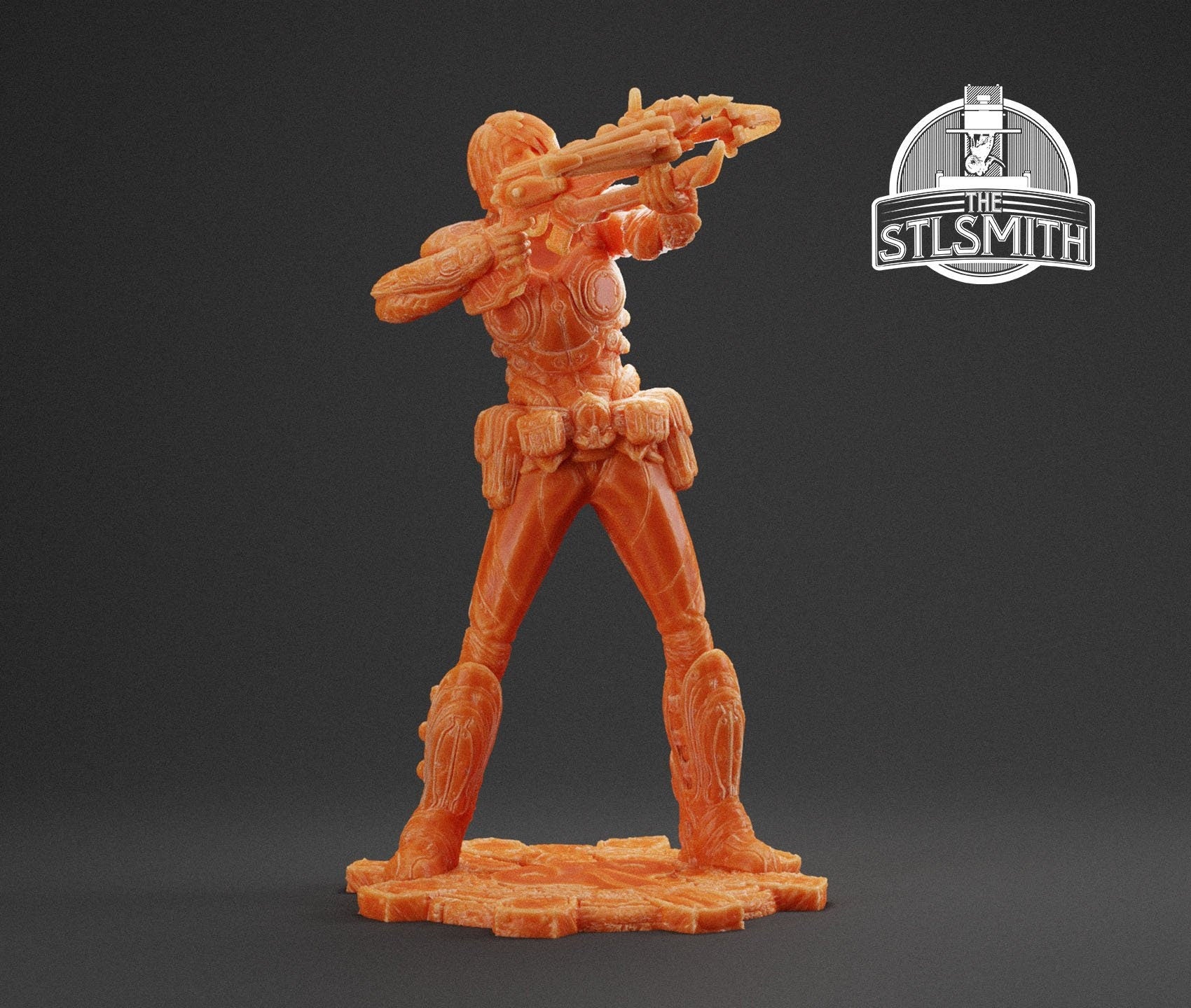 Gears Of War Samantha Byrne - TheSTLSmith - 3D Printed with high quality resin for Skirmish/D&D games