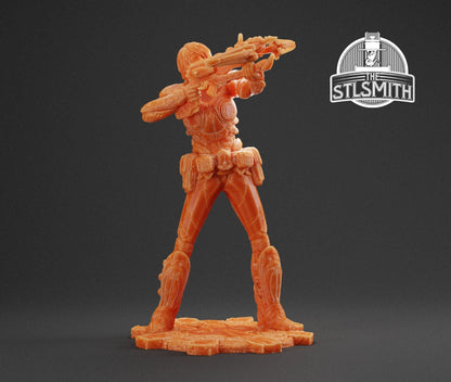 Gears Of War Samantha Byrne - TheSTLSmith - 3D Printed with high quality resin for Skirmish/D&D games