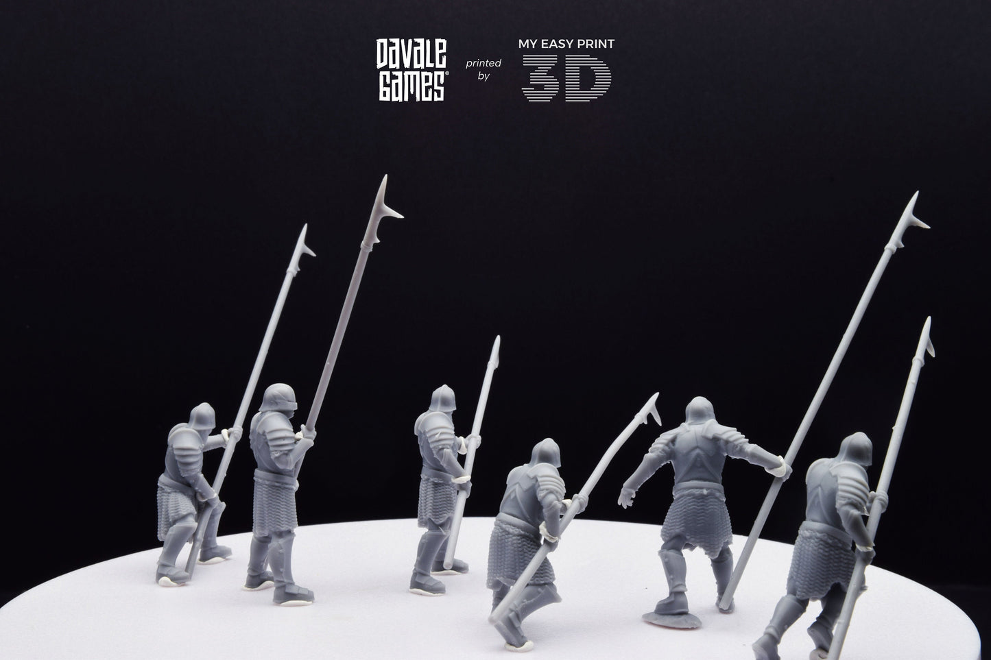 Blood-Handed with Long Spears - Davale Games - 3D Printed with high quality resin for LOTR/D&D games
