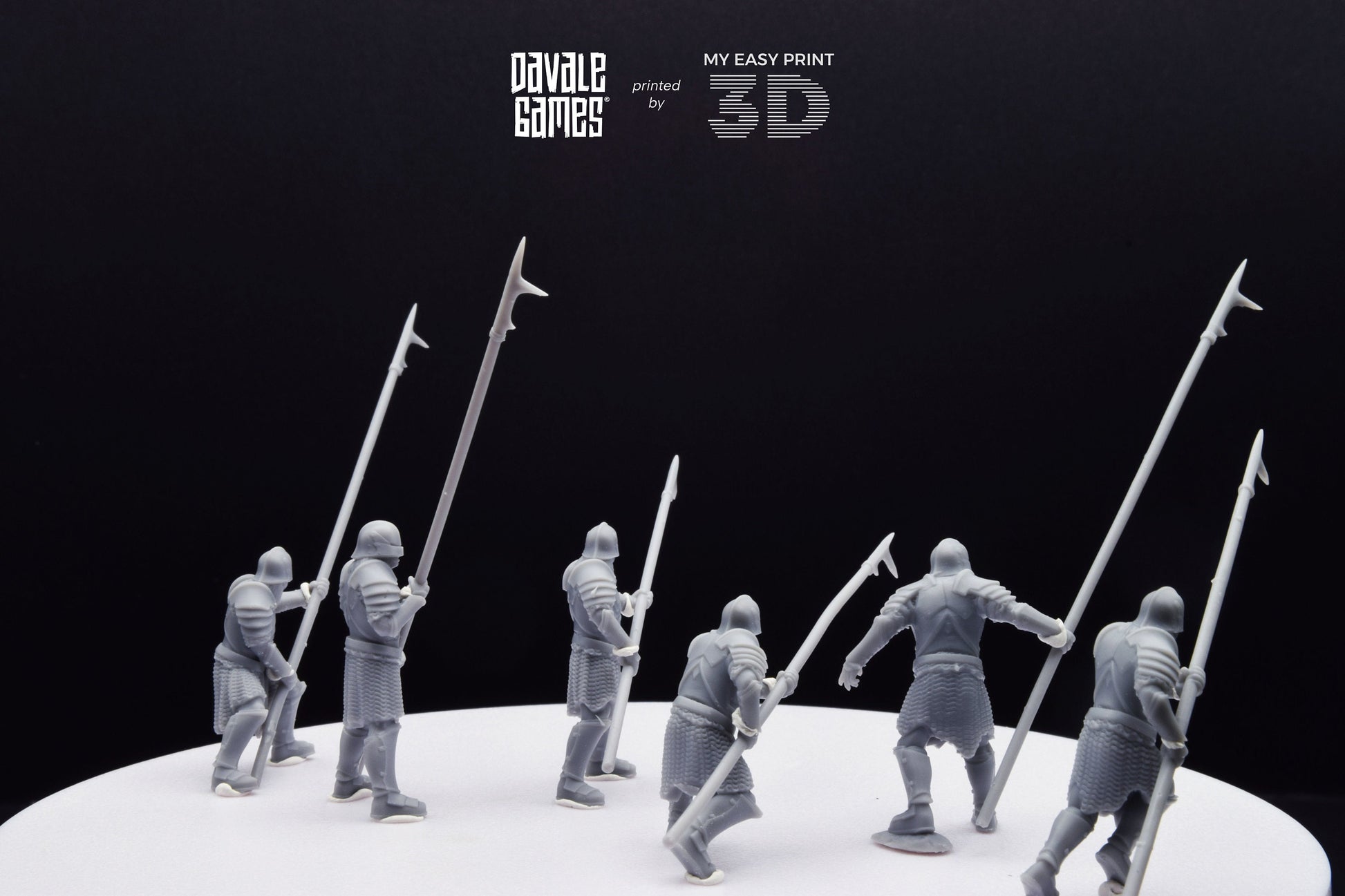Blood-Handed with Long Spears - Davale Games - 3D Printed with high quality resin for LOTR/D&D games
