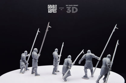 Blood-Handed with Long Spears - Davale Games - 3D Printed with high quality resin for LOTR/D&D games