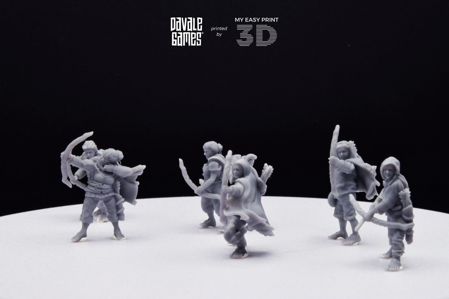 Halfmen Archer - Davale Games - 3D Printed with high quality resin for LOTR/D&D games