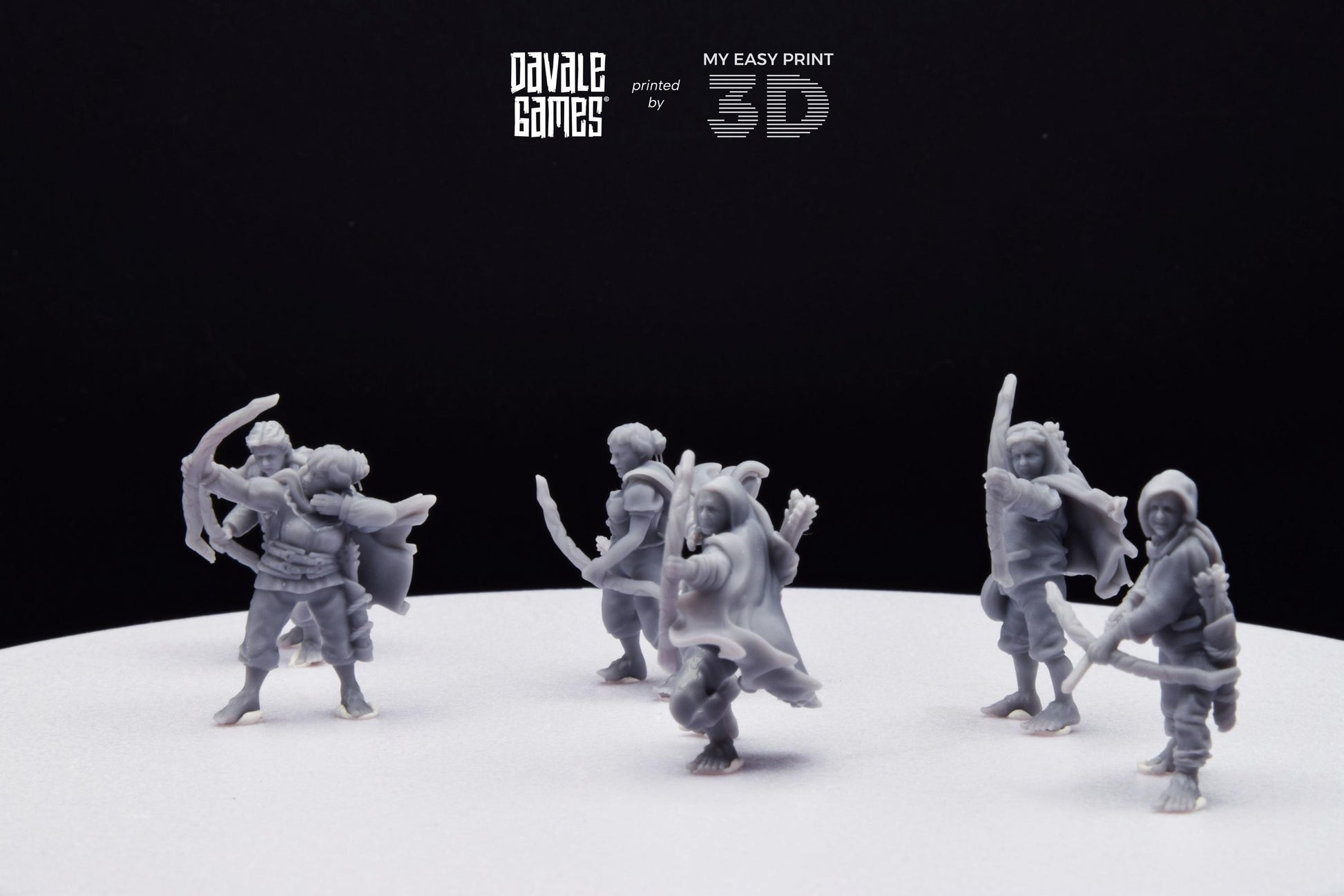 Halfmen Archer - Davale Games - 3D Printed with high quality resin for LOTR/D&D games