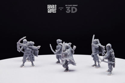 Halfmen Archer - Davale Games - 3D Printed with high quality resin for LOTR/D&D games