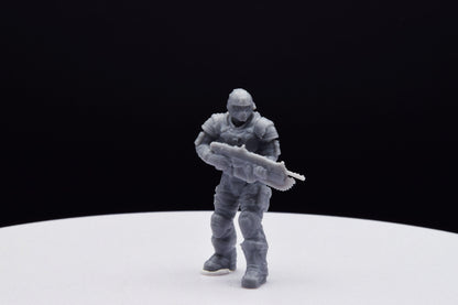 Gears Of War COG Soldier Winter Male Miniature - TheSTLSmith - 3D Printed with high quality resin for Skirmish/D&D games