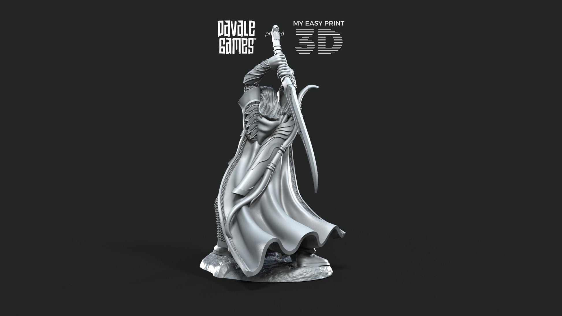 Hadler, Lieutenant - Galanthir Elves - Davale Games - 3D Printed with high quality resin for LOTR/D&D games