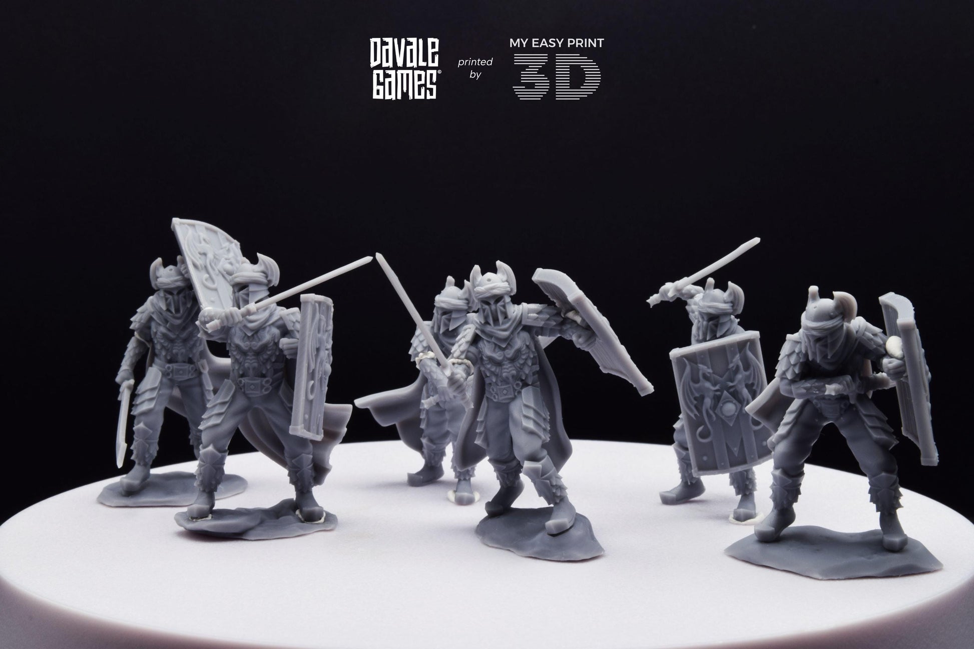 Dragon Army Elite with Sword and Shield - Davale Games - 3D Printed with high quality resin for LOTR/D&D games