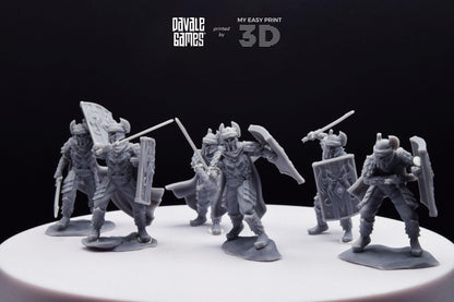 Dragon Army Elite with Sword and Shield - Davale Games - 3D Printed with high quality resin for LOTR/D&D games