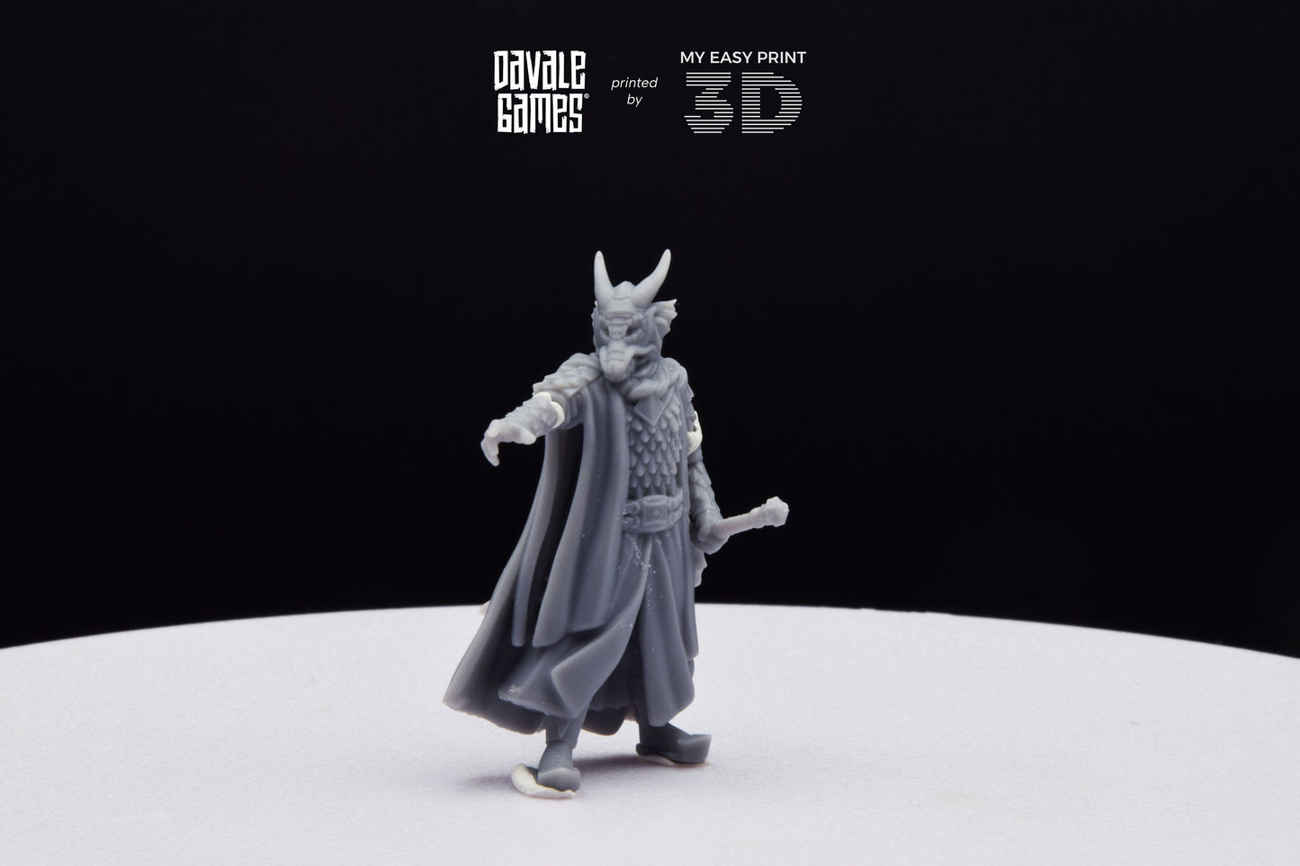 Dragon Army Dark Mage - Davale Games - 3D Printed with high quality resin for LOTR/D&D games