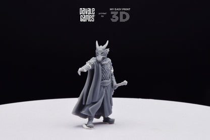 Dragon Army Dark Mage - Davale Games - 3D Printed with high quality resin for LOTR/D&D games