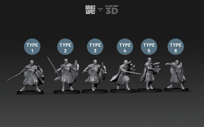 Black High Human - Davale Games - 3D Printed with high quality resin for LOTR/D&D games