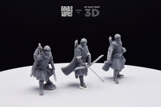 Regular Snake Warriors – Bows - Davale Games - 3D Printed with high quality resin for LOTR/D&D games