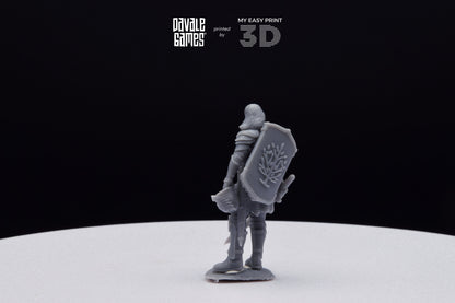 Veteran Grey Castle Captain [Ver. 1] - Davale Games - 3D Printed with high quality resin for LOTR/D&D games