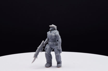Gears Of War Dizzy Wallin Winter Ot Miniature - TheSTLSmith - 3D Printed with high quality resin for Skirmish/D&D games