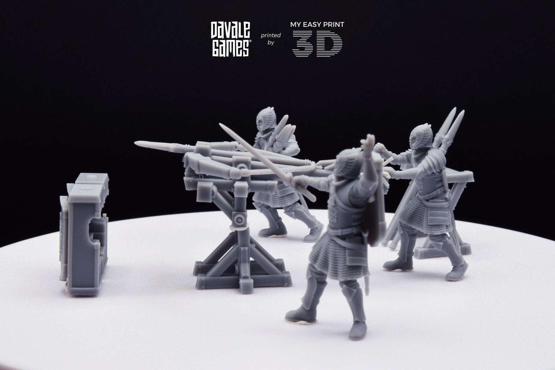Grey Castle Rocket Launcher with Dotation - Davale Games - 3D Printed with high quality resin for LOTR/D&D games