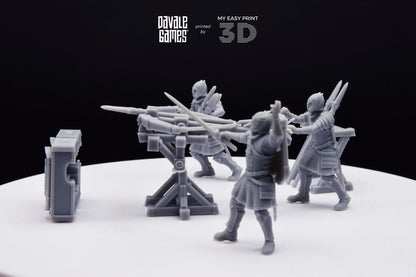 Grey Castle Rocket Launcher with Dotation - Davale Games - 3D Printed with high quality resin for LOTR/D&D games
