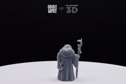 Flea Stonestaff - Davale Games - 3D Printed with high quality resin for LOTR/D&D games