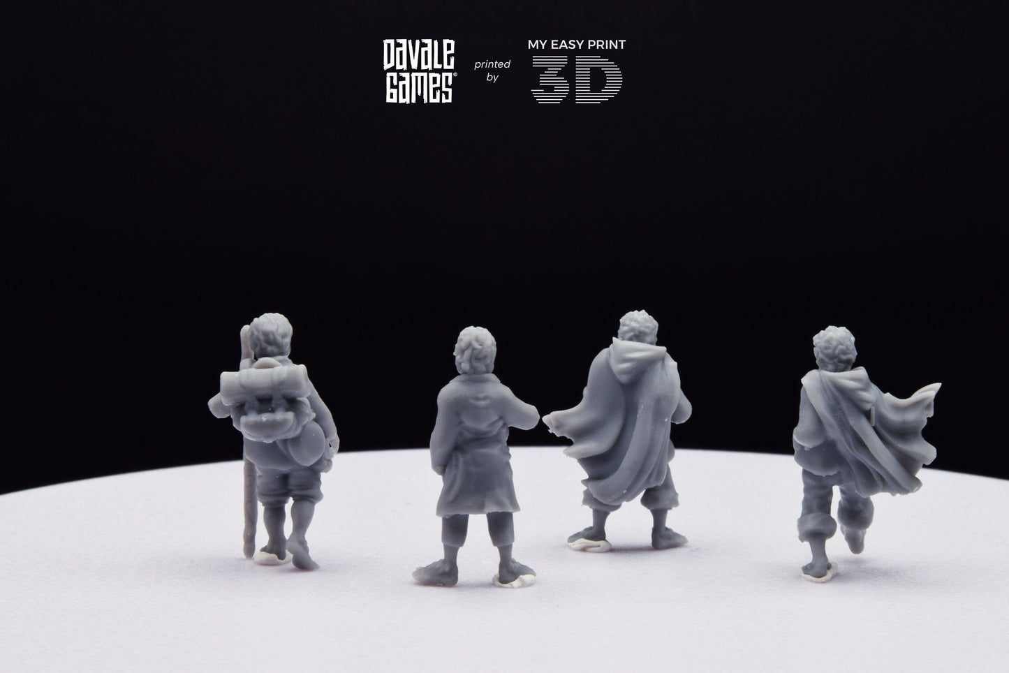 Halfmen Fellow - Davale Games - 3D Printed with high quality resin for LOTR/D&D games