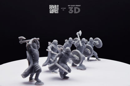 West Humans Warriors - Davale Games - 3D Printed with high quality resin for LOTR/D&D games
