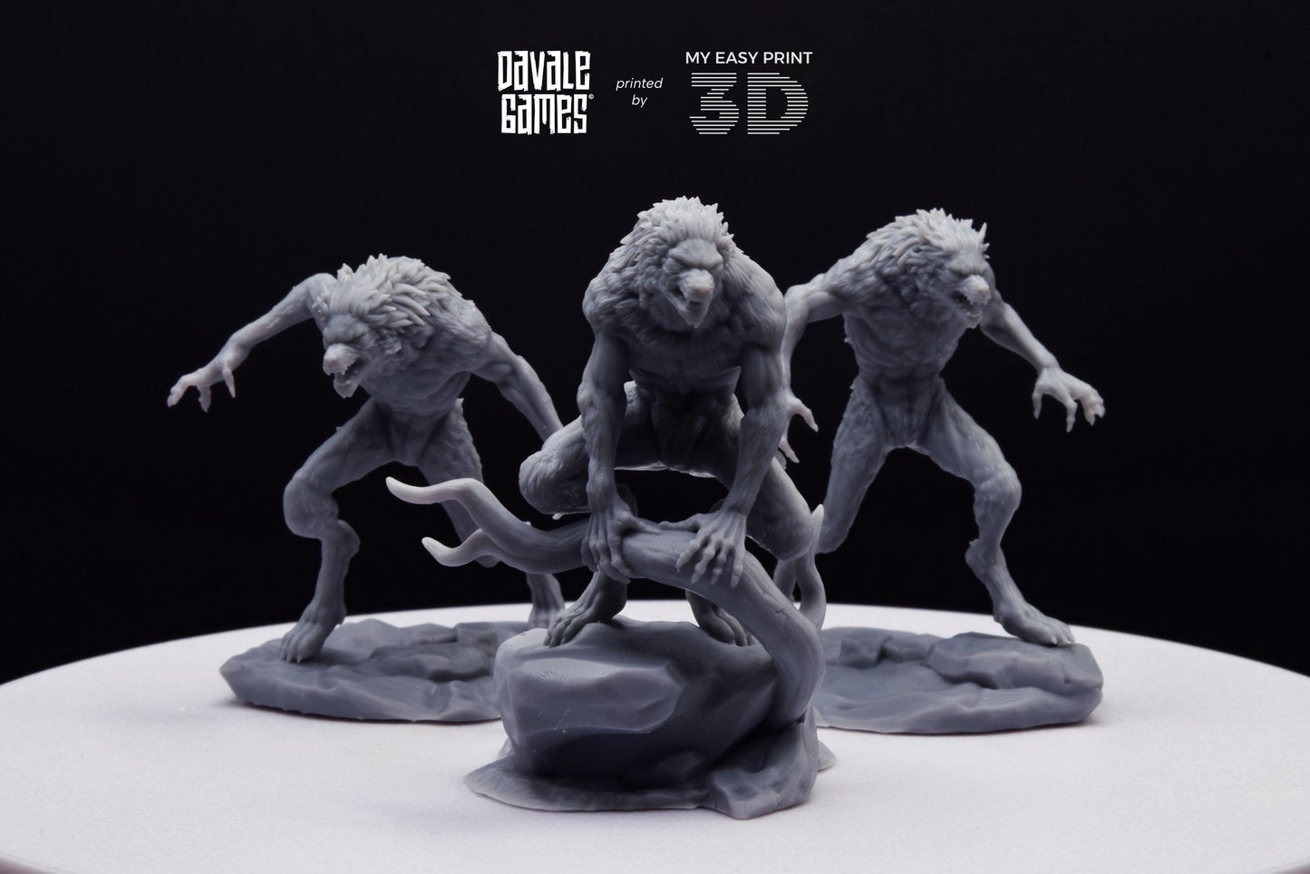 Lycanthropes of Anagar - Davale Games - 3D Printed with high quality resin for LOTR/D&D games
