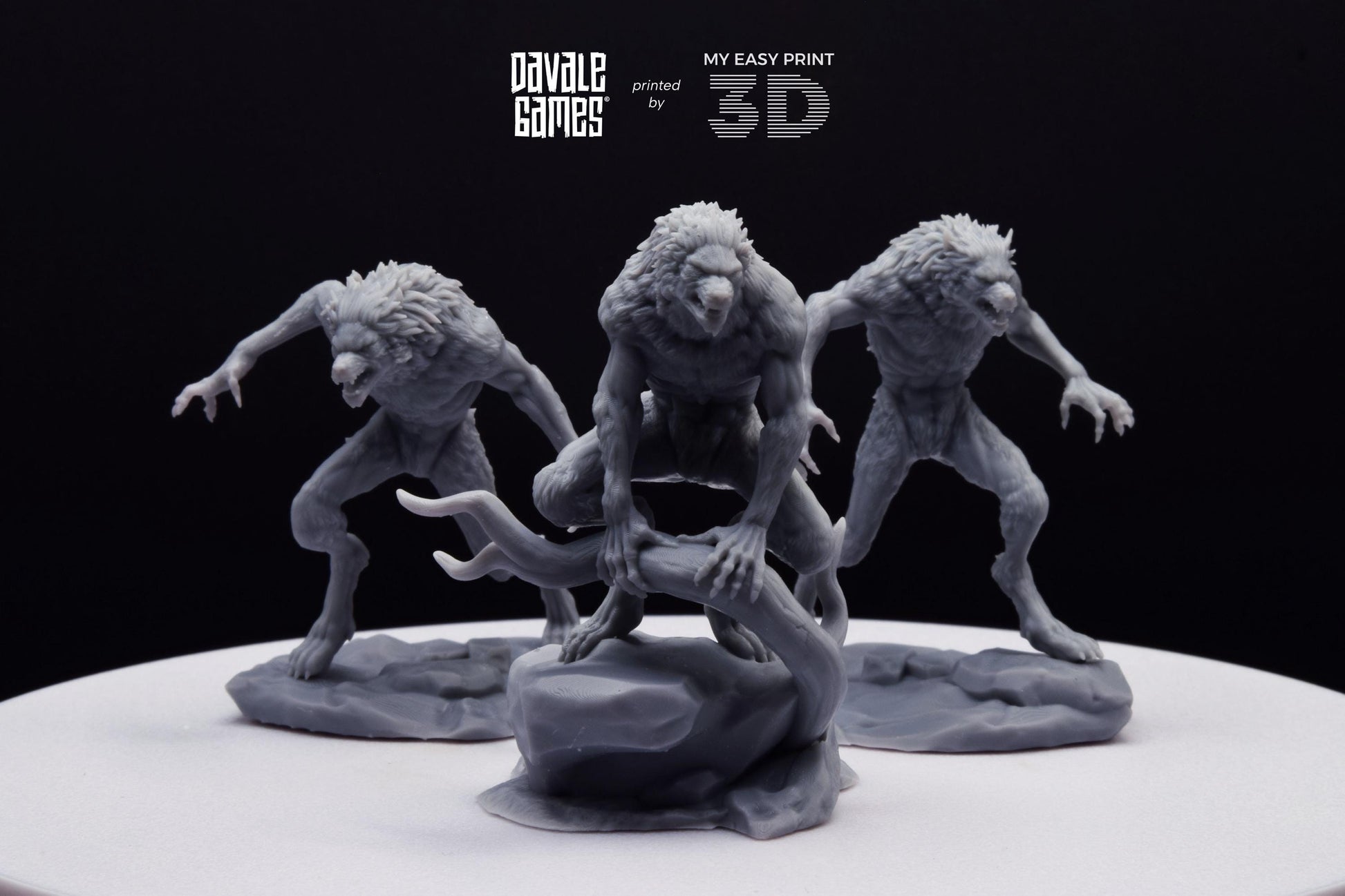 Lycanthropes of Anagar - Davale Games - 3D Printed with high quality resin for LOTR/D&D games