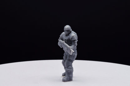 Gears Of War COG Soldier Winter Male Miniature - TheSTLSmith - 3D Printed with high quality resin for Skirmish/D&D games