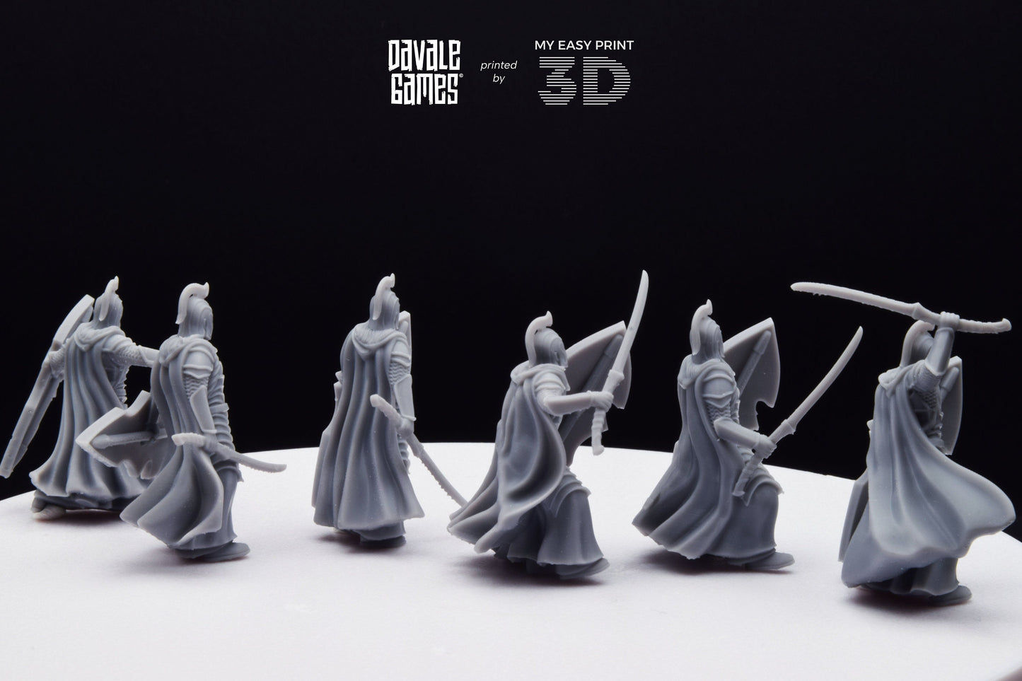 Bloody Elf with Sword and Shield - Davale Games - 3D Printed with high quality resin for LOTR/D&D games