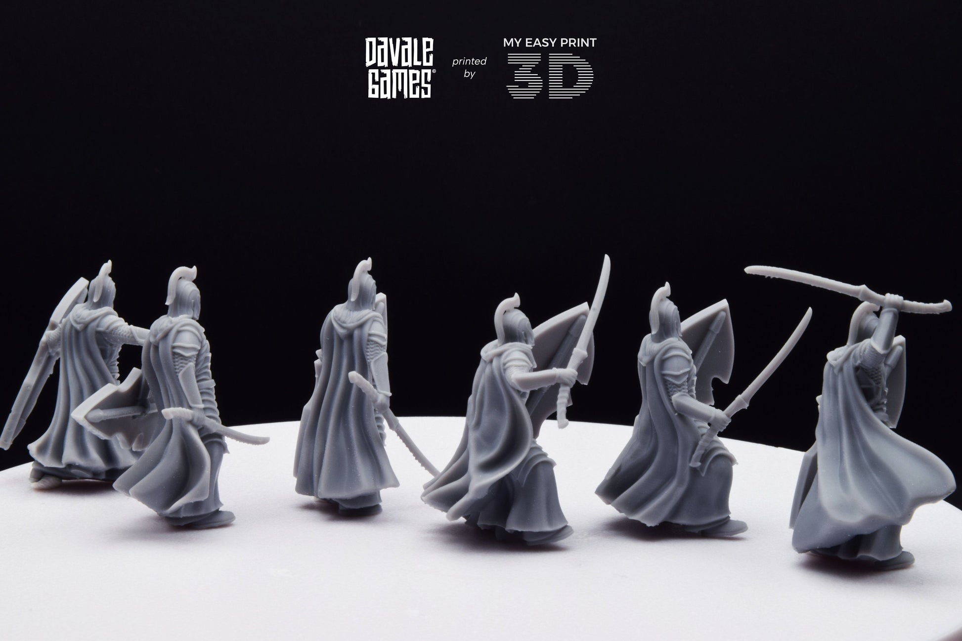 Bloody Elf with Sword and Shield - Davale Games - 3D Printed with high quality resin for LOTR/D&D games
