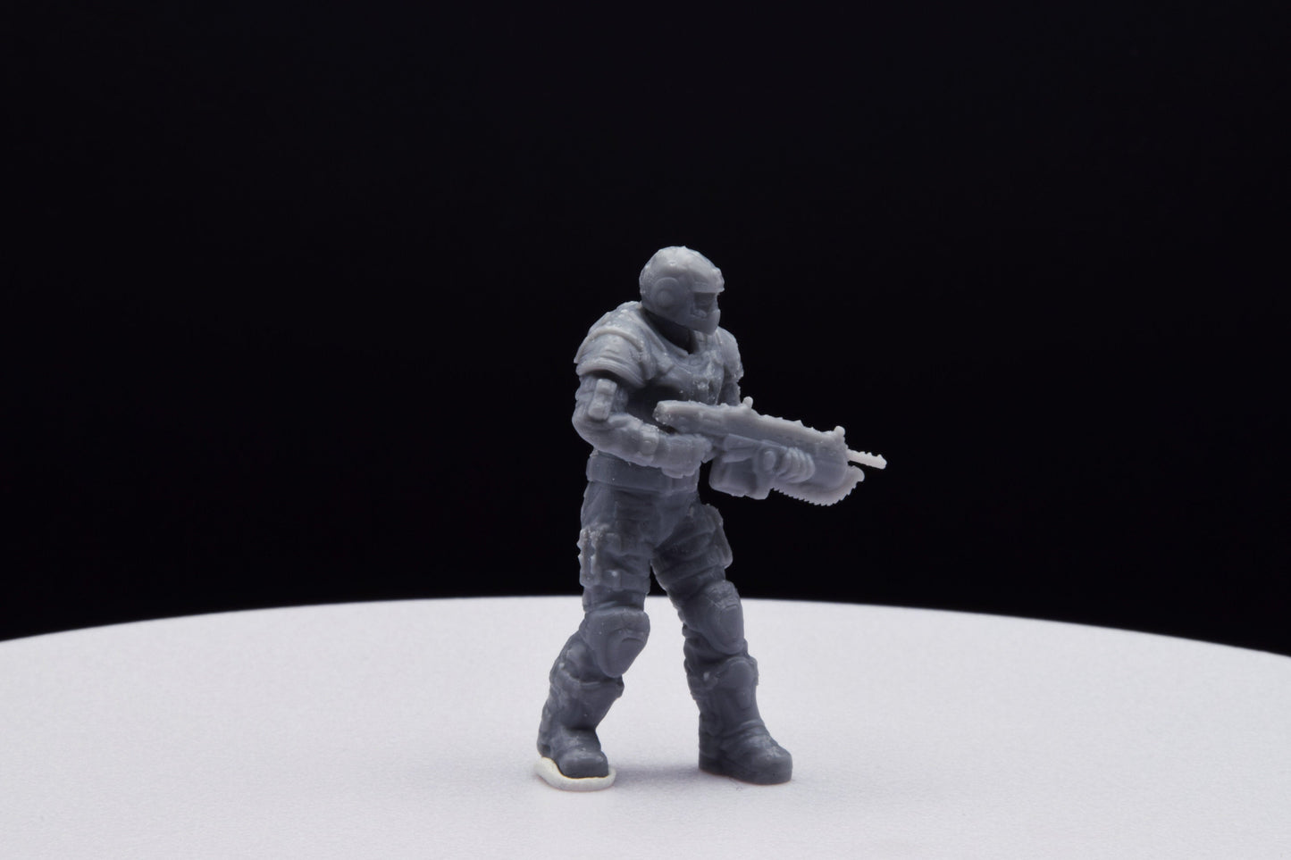 Gears Of War COG Soldier Winter Male Miniature - TheSTLSmith - 3D Printed with high quality resin for Skirmish/D&D games