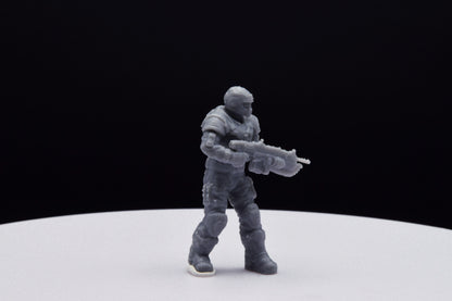Gears Of War COG Soldier Winter Male Miniature - TheSTLSmith - 3D Printed with high quality resin for Skirmish/D&D games