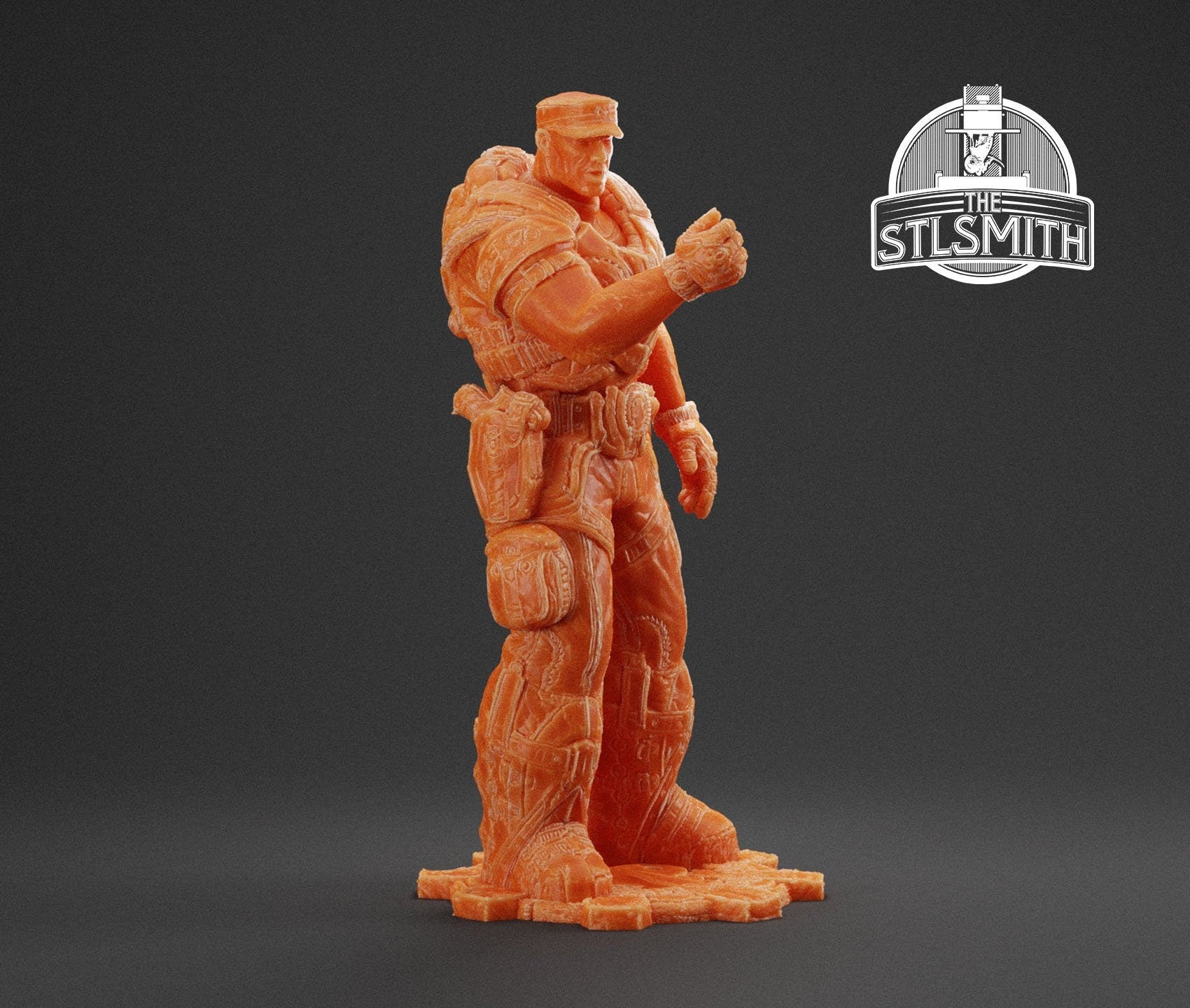 Gears Of War Victor Hoffman - TheSTLSmith - 3D Printed with high quality resin for Skirmish/D&D games