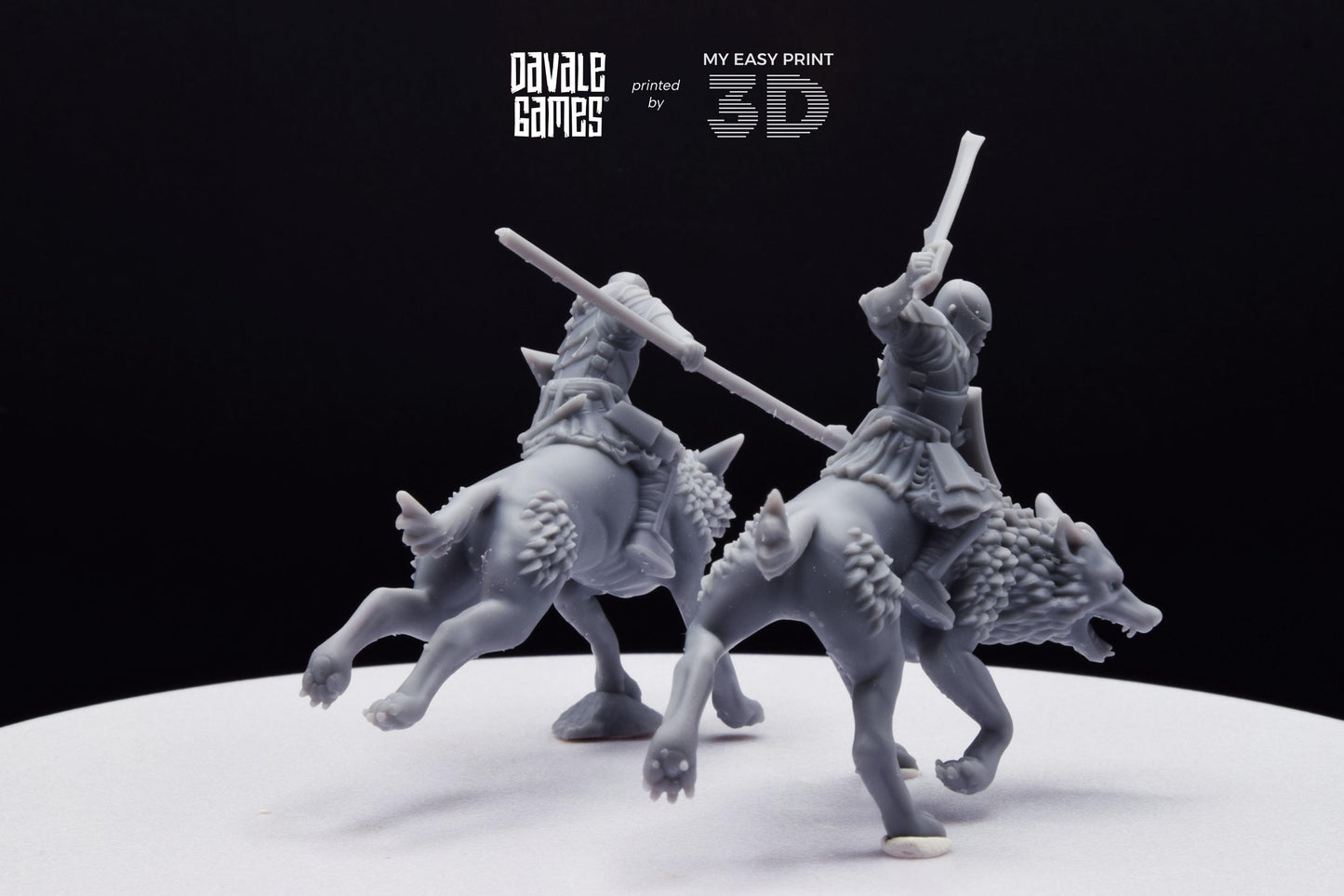 Rider Super Orc - Davale Games - 3D Printed with high quality resin for LOTR/D&D games