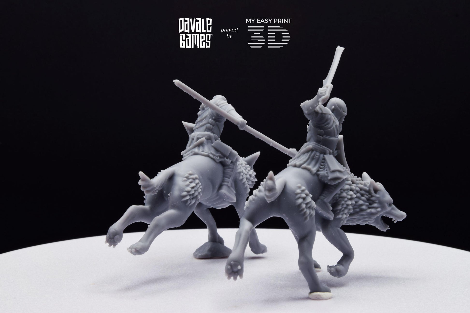 Rider Super Orc - Davale Games - 3D Printed with high quality resin for LOTR/D&D games
