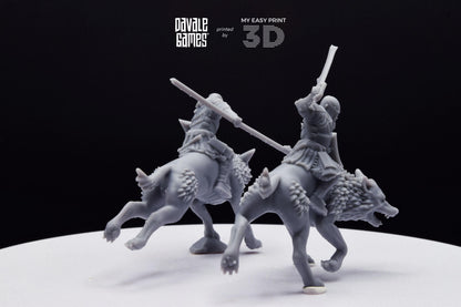 Rider Super Orc - Davale Games - 3D Printed with high quality resin for LOTR/D&D games