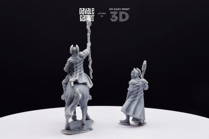 Dragon Army Dragon Mage - Foot and Mounted - Davale Games - 3D Printed with high quality resin for LOTR/D&D games