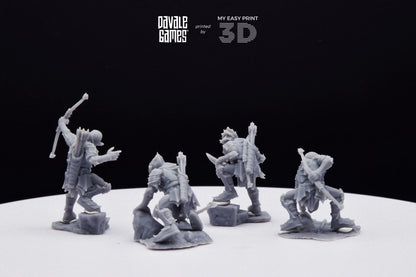 Archers - Goblins of the cave - Davale Games - 3D Printed with high quality resin for LOTR/D&D games
