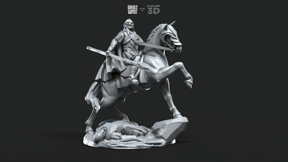 West Humans Lady of the Horses - Foot and Mounted - Davale Games - 3D Printed with high quality resin for LOTR/D&D games
